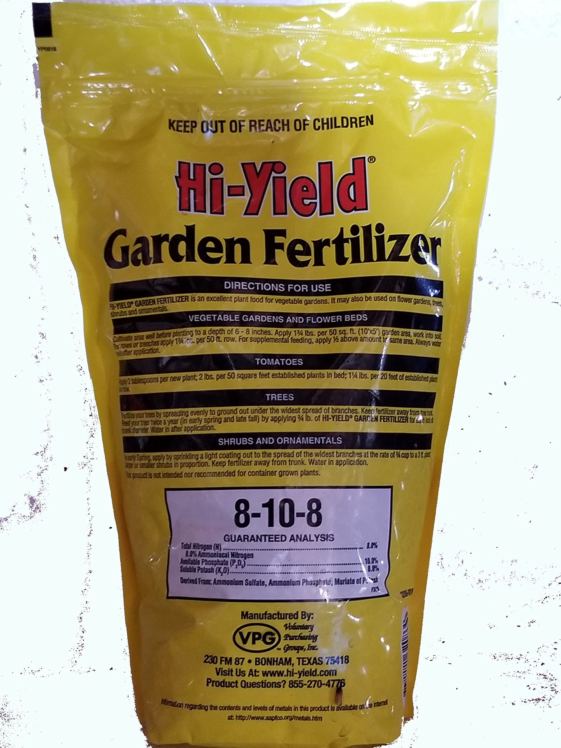 Gyaromi x upfield × H&O Amazon.com : Hi-Yield (32086) Garden Fertilizer 8-10-8 (4 lbs